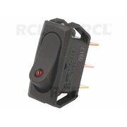 ROCKER SWITCH 12V DC 25A, with LED red illuminated, ON-OFF