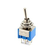 TOGGLE SWITCH  3A 250V, 6pin, for PCB, 2x ON-ON