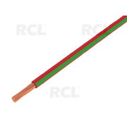Wire stranded  Cu 0.75mm², red-green, PVC, 300/500V,  Class:5
