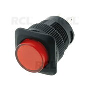 PUSH BUTTON OFF-(ON), 1.5A / 250VAC, 18mm, red round