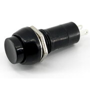 PUSH BUTTON SWITCH OFF-(ON) 1A /250VAC,  round black