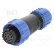 CONNECTOR  WEIPU SP1310/S9, 9pin cable socket ø4÷6.5mm, 3A 125V, IP68