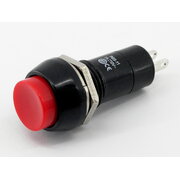 PUSH BUTTON SWITCH OFF-(ON) 1A / 250VAC, round  red