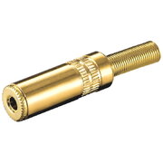 SOCKET ø3.5mm stereo for Cable, gold-plated