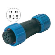 CONNECTOR  WEIPU SP1310/S5, 5pin cable socket ø4÷6.5mm, 5A 180V, IP68