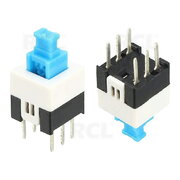 PUSH BUTTON SWITCH ON-(OFF) 0.1A / 30VDC 7x7mm l=2x3mm