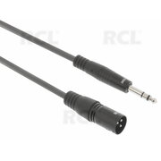 MICROPHONE CABLE XLR (S) >> 6.3mm Jack (P), 5m
