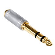 АДАПТЕР ø6.3mm (Ш) <-> ø3.5mm (Г) stereo, 24k gold-plated, HQS
