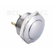 VANDAL proof push button switch OFF-(ON), 2A 36V, metal, IP65