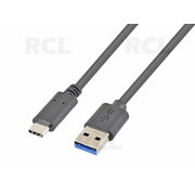 CABLE USB 3.0 <-> USB-C (Type C), 1m