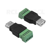 SOCKET USB A type with contact block 5pin