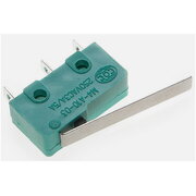 MICROSWITCH ON-(ON), 3A/250VAC, 3pin, with lever, L=29mm, 10.6x19.8x6.4mm