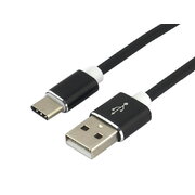 Кабель USB 2.0 <-> USB-C 1 м, гибкий силикон