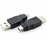 ADAPTERIS - PERĖJIMAS  USB A (K) <-> mini USB 5pin (K)