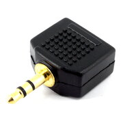 ADAPTOR 1x 3.5mm Jack <-> 2x 3.5mm Jack stereo, gold-plated