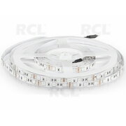 LED strip 24V 14W/m 6500K, 5m cold white, IP20 96LED/m 80lm/W CRI>80, reel 5m, warranty:36 months.