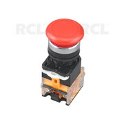 Momentary Push Button Switch  400VAC 10A, ø22mm,  red