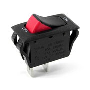 ROCKER SWITCH 16A 250VAC, 32x16mm, red, ON-OFF