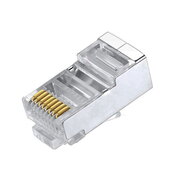 PLUG RJ45 8P8C CAT6, shielded, for solid/flexible round cable