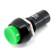 PUSH BUTTON SWITCH OFF-(ON) 1A / 250VAC, round green