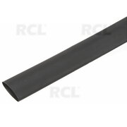 Termokembrikas (izoliacinis vamzdelis) ø12.7/6.4mm, 2:1, juodas, plonos sienelės