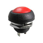 PUSH BUTTON SWITCH OFF-(ON) 1A 250VAC red