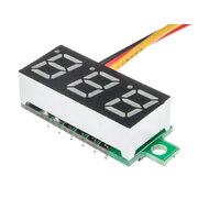 VOLTMETER - MODULE 0.36" LED green, DC 0-100V, 3 wires